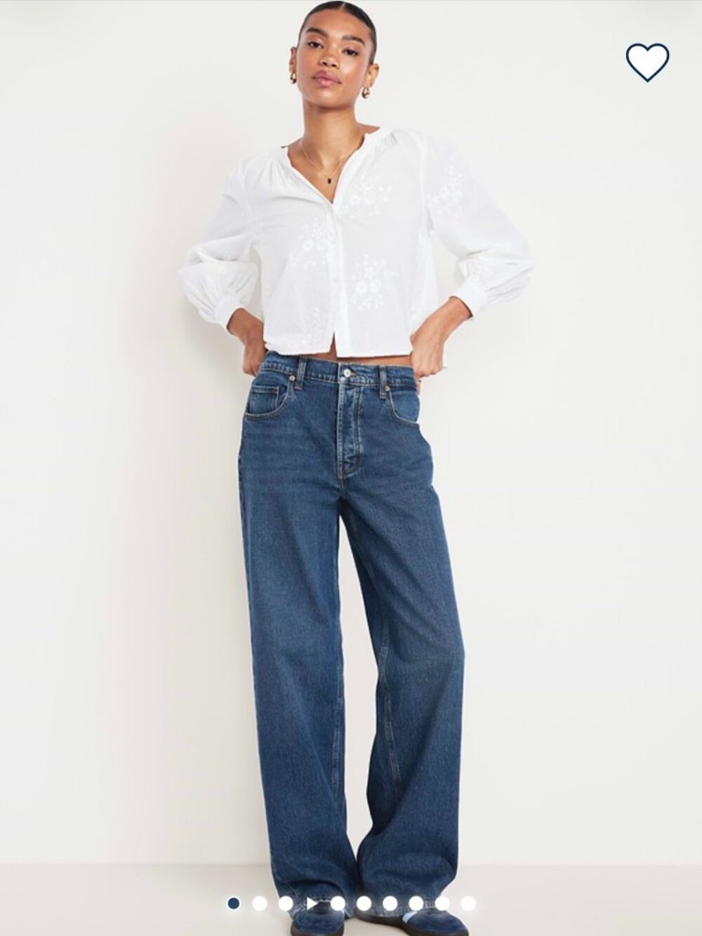 Old Navy Mid-Rise Slouchy Wide-Leg Jeans 10 12